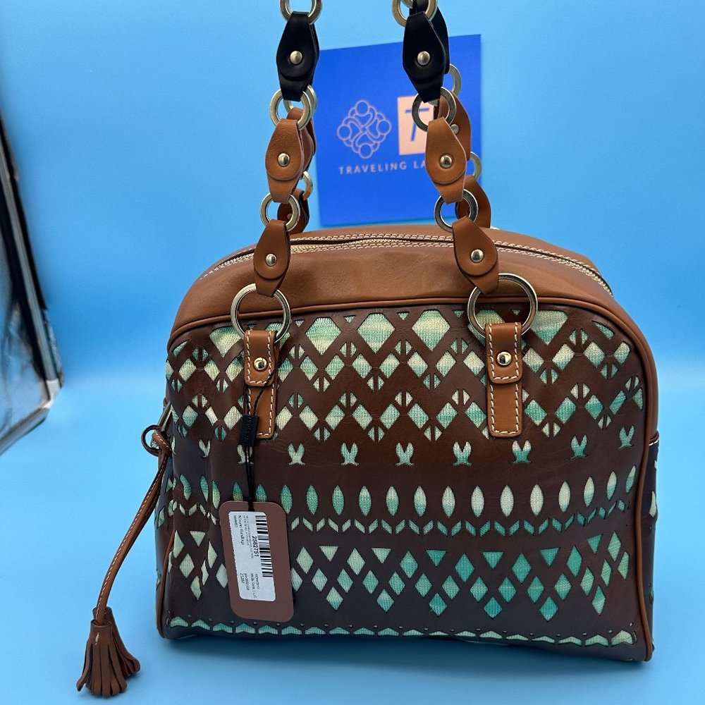 461. NWT Missoni Designer Leather Cutout Shoulder Bag - Picture 1 of 13